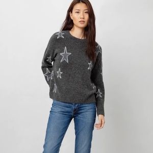Rails Virgo Sweater Charcoal White Stars in Size Large EUC